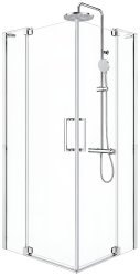 Душевой уголок Cezares SLIDER-A-2-100/110-C-Cr 100x100, профиль хром