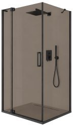 Душевой уголок Cezares SLIDER-AH-1-100-100/110-BR-GM 100x100, стекло бронза, профиль сталь