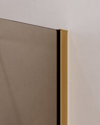 Душевой уголок Cezares SLIDER-AH-1-80-70/80-BR-BORO 70x80, стекло бронза, профиль золото