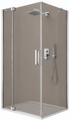 Душевой уголок Cezares SLIDER-AH-1-90-100/110-BR-Cr 100x90, стекло бронза, профиль хром