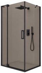 Душевой уголок Cezares SLIDER-AH-1-90-100/110-BR-NERO 100x90, стекло бронза, профиль черный