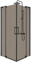 Душевой уголок Cezares SLIDER-AH-2-80/90-100/110-BR-GM 80x100, стекло бронза, профиль сталь