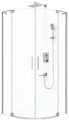 Душевой уголок Cezares SLIDER-R-2-80/90-C-Cr 80x80, профиль хром