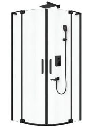 Душевой уголок Cezares SLIDER-R-2-90/100-C-NERO 90x90, профиль черный