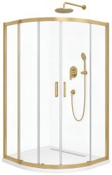 Душевой уголок Cezares MOLVENO-RH-2-120/90-C-BORO-IV 120x90, профиль золото