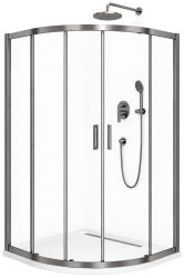 Душевой уголок Cezares MOLVENO-RH-22-130/120-C-GM-IV 130x120, профиль сталь