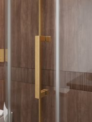Душевой уголок Cezares MOLVENO-RH-11-120/110-C-BORO-IV 120x110, профиль золото