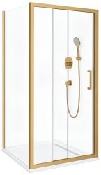Душевой уголок Cezares MOLVENO-AF-31-90-C-BORO-IV 90x90, профиль золото