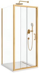 Душевой уголок Cezares MOLVENO-AHF-31-100/90-C-BORO-IV 100x90, профиль золото