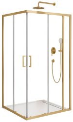Душевой уголок Cezares MOLVENO-AH-2/2-170/90-C-BORO-IV 170x90, профиль золото