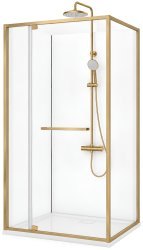 Душевой уголок Cezares LUX-AH-FS-11-120/90-C-BORO 120x90, профиль золото