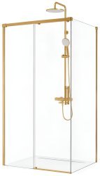Душевой уголок Cezares PLANE-AH-1-160/90-C-BORO 160x90, профиль золото