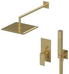 Душевая система Cezares PORTA-DSIPQ-30-SR, цвет брашированное золото