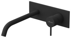 Смеситель для раковины Cezares Leaf LEAF-BLI1-L-NOP встраиваемый, черный матовый