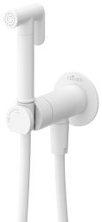 Гигиенический душ Cezares Leaf LEAF-DIF-BIO со смесителем, белый матовый (Bianco Opaco)