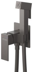 Гигиенический душ Cezares Slider SLIDER-DIF-GM со смесителем, оружейная сталь