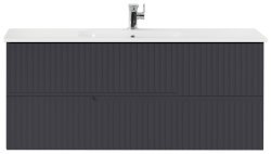 Тумба под раковину Cezares DUET-1200-2C-SO-GR-P 117x50 подвесная, графит