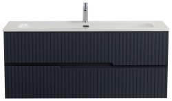 Тумба под раковину Cezares DUET-N-1200-2C-SO-GR-P 120x50 подвесная, графит