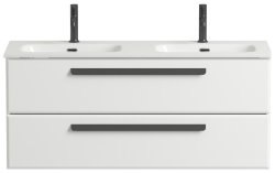 Тумба под раковину Cezares ECO-CER-N-1200-2C-SO-2-BL 120x50 подвесная, белая глянцевая