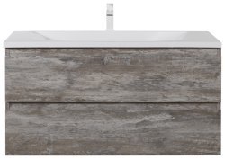 Тумба под раковину Cezares MOLVENO-100-2C-SO-LG 100x50 подвесная, серое дерево