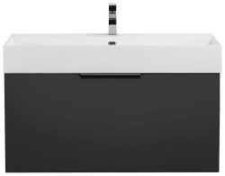 Тумба под раковину Cezares Premium 55402 90x43 подвесная, черная матовая