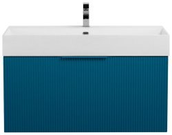 Тумба под раковину Cezares Premium 55443 90x43 подвесная, голубой залив