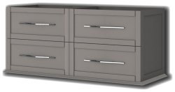 Тумба под раковину Cezares Tiffany 55244 120x55 подвесная, серое облако