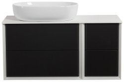 Тумба с раковиной Cezares Bellagio 00-00012827 161x49 подвесная, графит