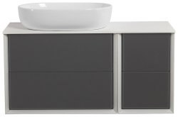 Тумба с раковиной Cezares Bellagio 00-00013351 161x49 подвесная, серое облако
