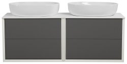 Тумба с раковиной Cezares Bellagio 00-00013352 141x49 подвесная, серое облако