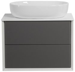 Тумба с раковиной Cezares Bellagio 00-00013353 71x49 подвесная, серое облако