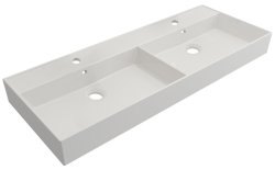 Раковина Cezares MOLVENO 46 CZR-MIL-120-2-LVB 120x46.5, белая глянцевая