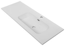 Раковина Cezares DUET CZR-8095-120-R 121x46, белая глянцевая