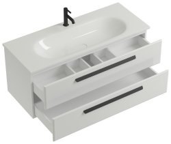 Тумба с раковиной Cezares Eco 00-00012631 120x52 подвесная, белая глянцевая