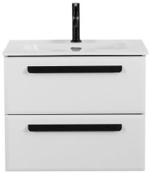 Тумба с раковиной Cezares Eco-cer-n 00-00017215 61x51 подвесная, белая глянцевая
