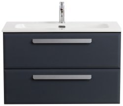 Тумба с раковиной Cezares Eco-cer-n 00-00017218 81x51 подвесная, графит