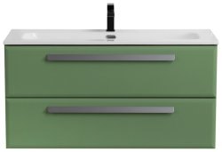 Тумба с раковиной Cezares Eco-cer-n 00-00017242 101x51 подвесная, фисташковая софт