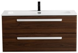 Тумба с раковиной Cezares Eco-cer-n 00-00017243 101x51 подвесная, орех шоколад софт