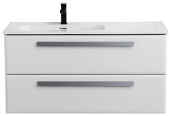 Тумба с раковиной Cezares Eco-cer-n 00-00017244 101x51 подвесная, белая глянцевая