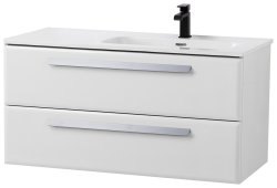 Тумба с раковиной Cezares Eco-cer-n 00-00017245 101x51 подвесная, белая глянцевая