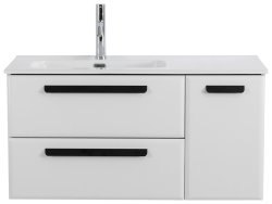 Тумба с раковиной Cezares Eco-cer-n 00-00017247 101x51 подвесная, белая глянцевая