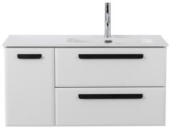 Тумба с раковиной Cezares Eco-cer-n 00-00017248 100x51 подвесная, белая глянцевая