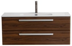 Тумба с раковиной Cezares Eco-cer-n 00-00017258 121x51 подвесная, орех шоколад софт
