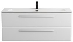 Тумба с раковиной Cezares Eco-cer-n 00-00017261 121x51 подвесная, белая матовая