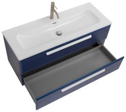 Тумба с раковиной Cezares Eco-cer-n 00-00017263 121x51 подвесная, сапфир