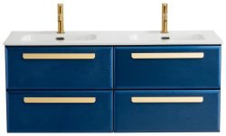 Тумба с раковиной Cezares Eco-cer-n 00-00017277 121x51 подвесная, сапфир