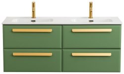Тумба с раковиной Cezares Eco-cer-n 00-00017279 121x51 подвесная, фисташковая софт