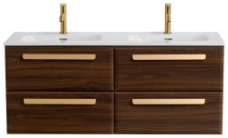 Тумба с раковиной Cezares Eco-cer-n 00-00017282 121x51 подвесная, орех шоколад софт
