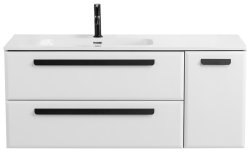 Тумба с раковиной Cezares Eco-cer-n 00-00017284 121x51 подвесная, белая глянцевая