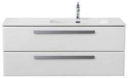 Тумба с раковиной Cezares Eco-cer-n 00-00017287 121x51 подвесная, белая глянцевая